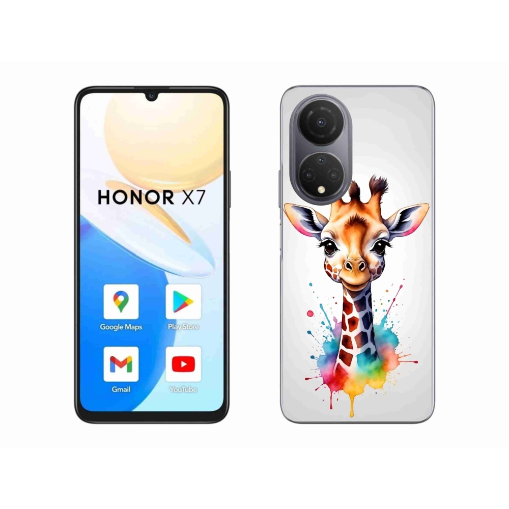 Zselés borítás mmCase a Honor X7-hez - zsiráf 1