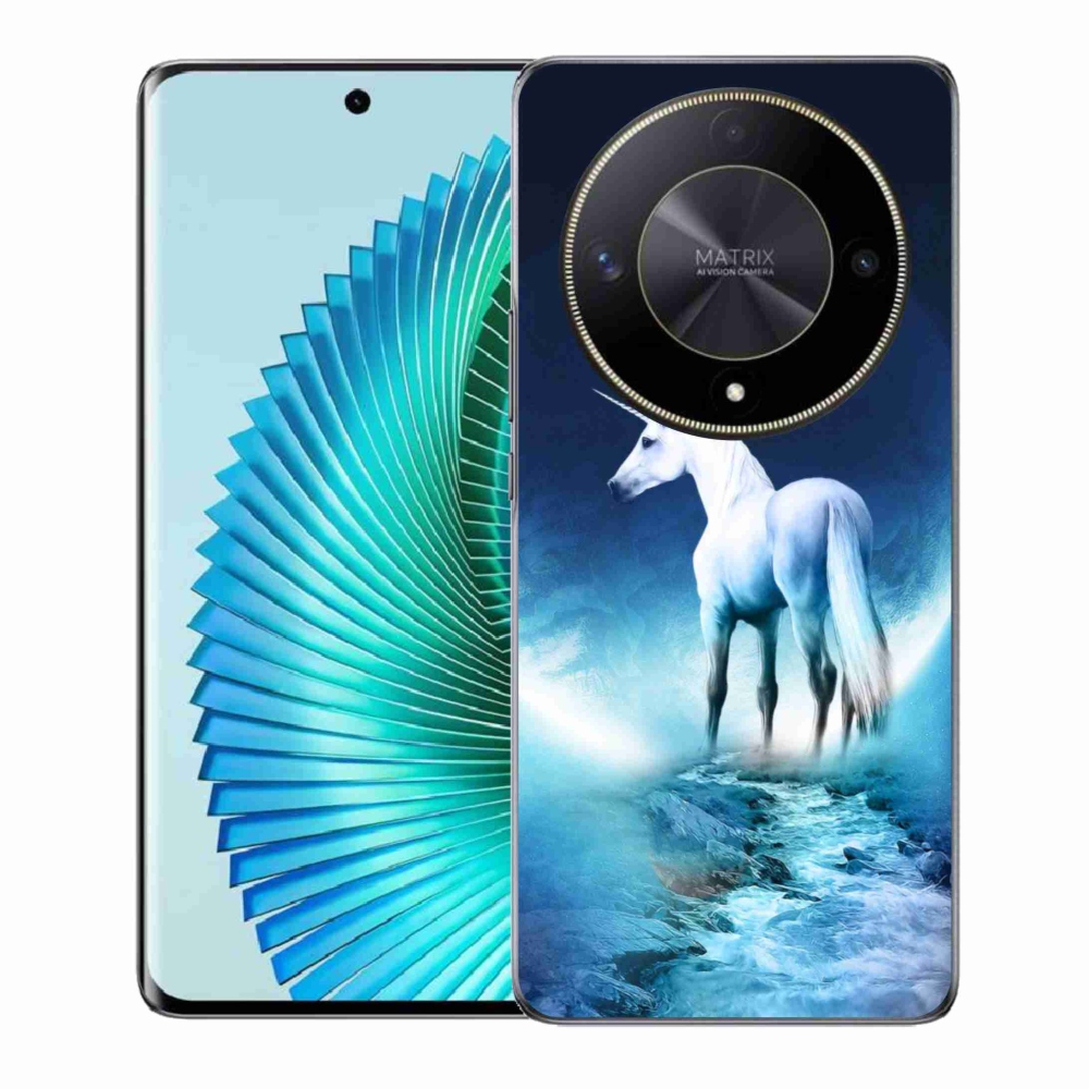 Zselés borítás mmCase a Honor Magic 6 Lite 5G készülékhez - fehér egyszarvú