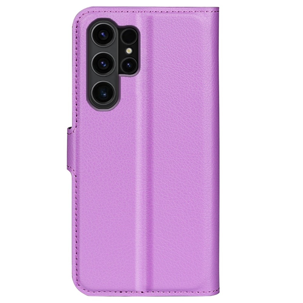 Litchi könyv tok Samsung Galaxy S24 Ultra készülékhez - lila