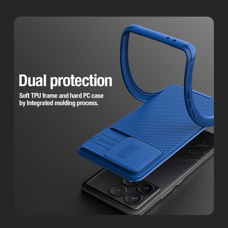 Nillkin CamShield PRO hátlap a Poco F6 Pro számára Fekete