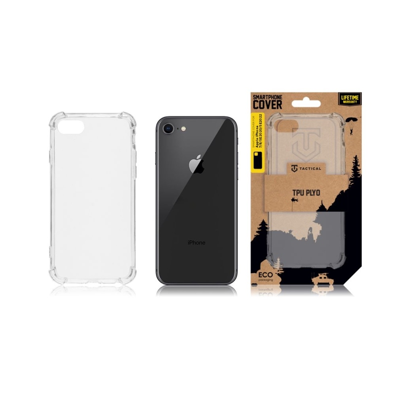 Taktikai TPU Plyo borítás Apple iPhone 7/8/SE2020/SE2022 készülékhez - átlátszó