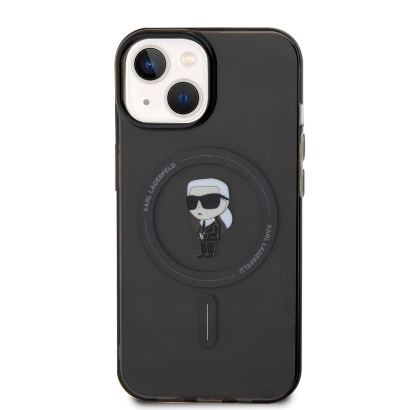 Karl Lagerfeld IML IML Ikonik MagSafe hátlap iPhone 15-hez Fekete
