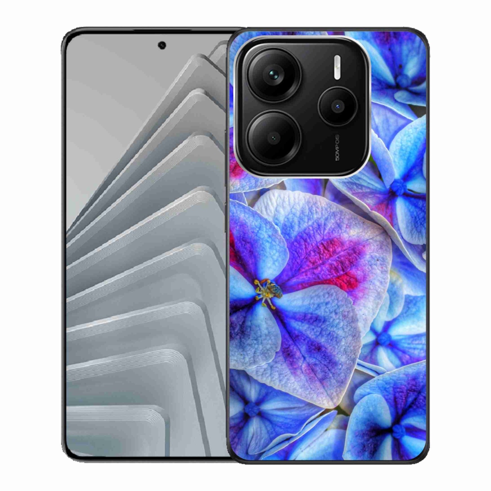Gél borító mmCase a Xiaomi Redmi Note 14 5G - kék virágok 1