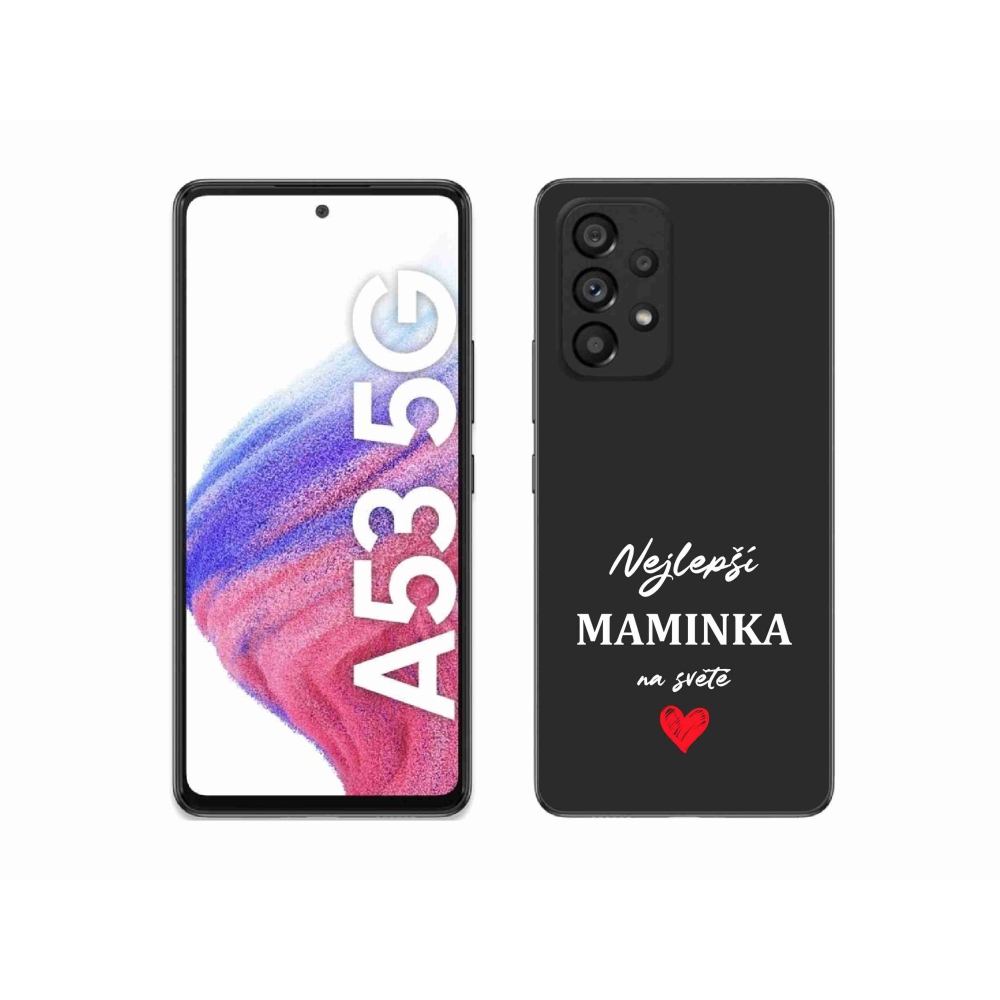 Gél borító mmCase Samsung Galaxy A53 5G - legjobb anya 1 fekete háttér
