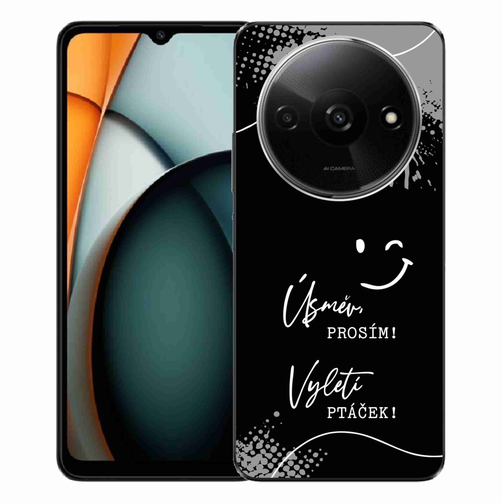 Gél borítás mmCase a Xiaomi Redmi A3-on - teniszhívások fekete háttérrel