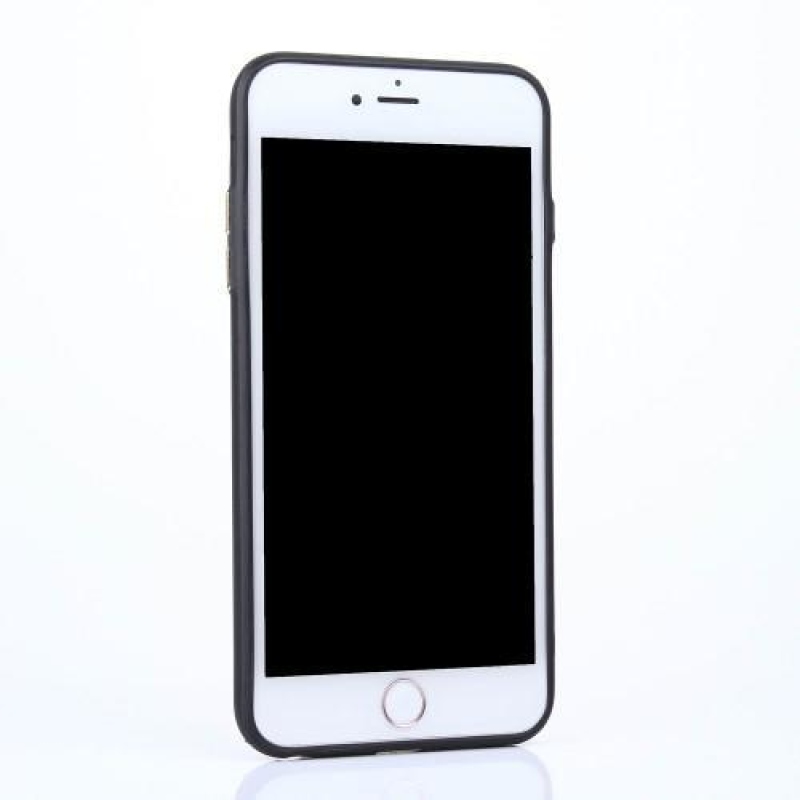 Lofty zselés tok műbőr hátlappal és rekesszel iPhone 6 és iPhone 6s készülékhez - fekete