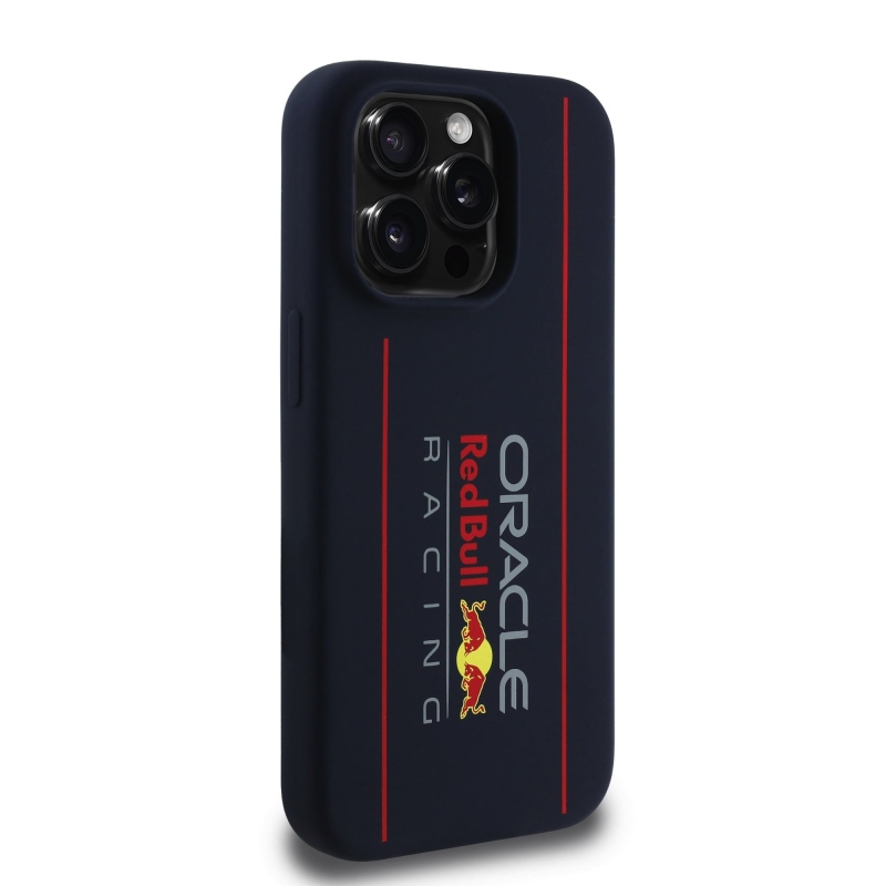 Red Bull szilikon függőleges logós MagSafe hátlap iPhone 15 Pro tengerészgyalogsághoz