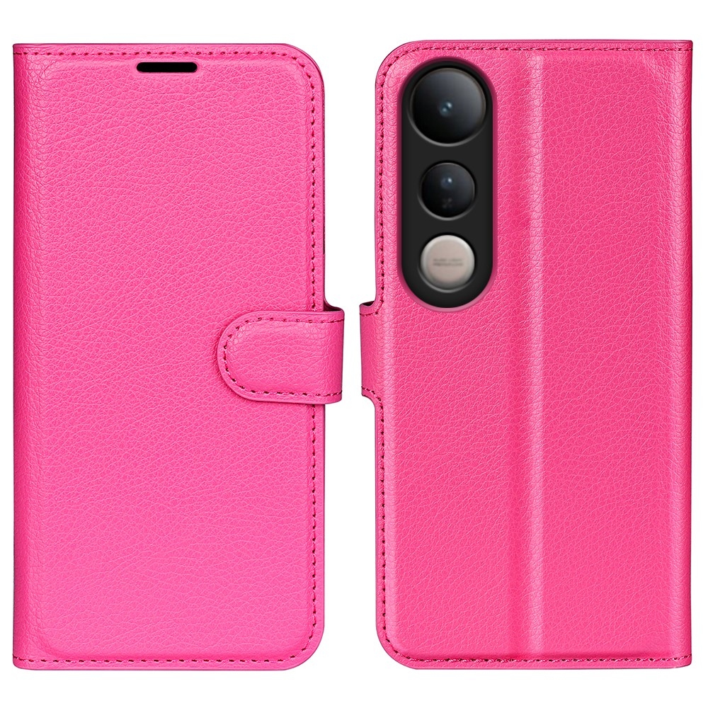Litchi könyv tok Vivo V50 Lite 4G/5G - rózsa