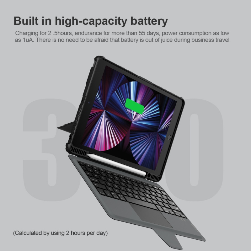Nillkin Bumper Combo billentyűzet tok iPad 10.2 2019/2020/2021 Fekete