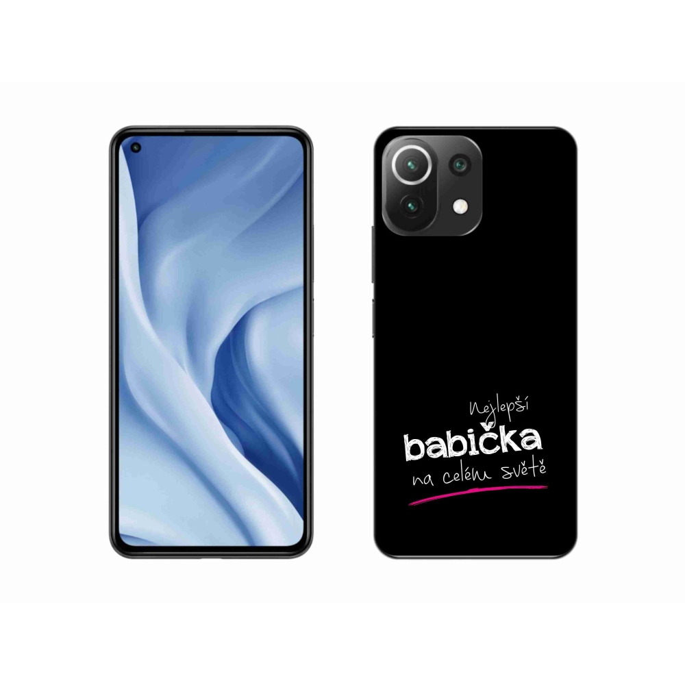 Gélburkolat mmCase a Xiaomi 11 Lite 5G NE - Legjobb nagyi 4 fekete háttérrel