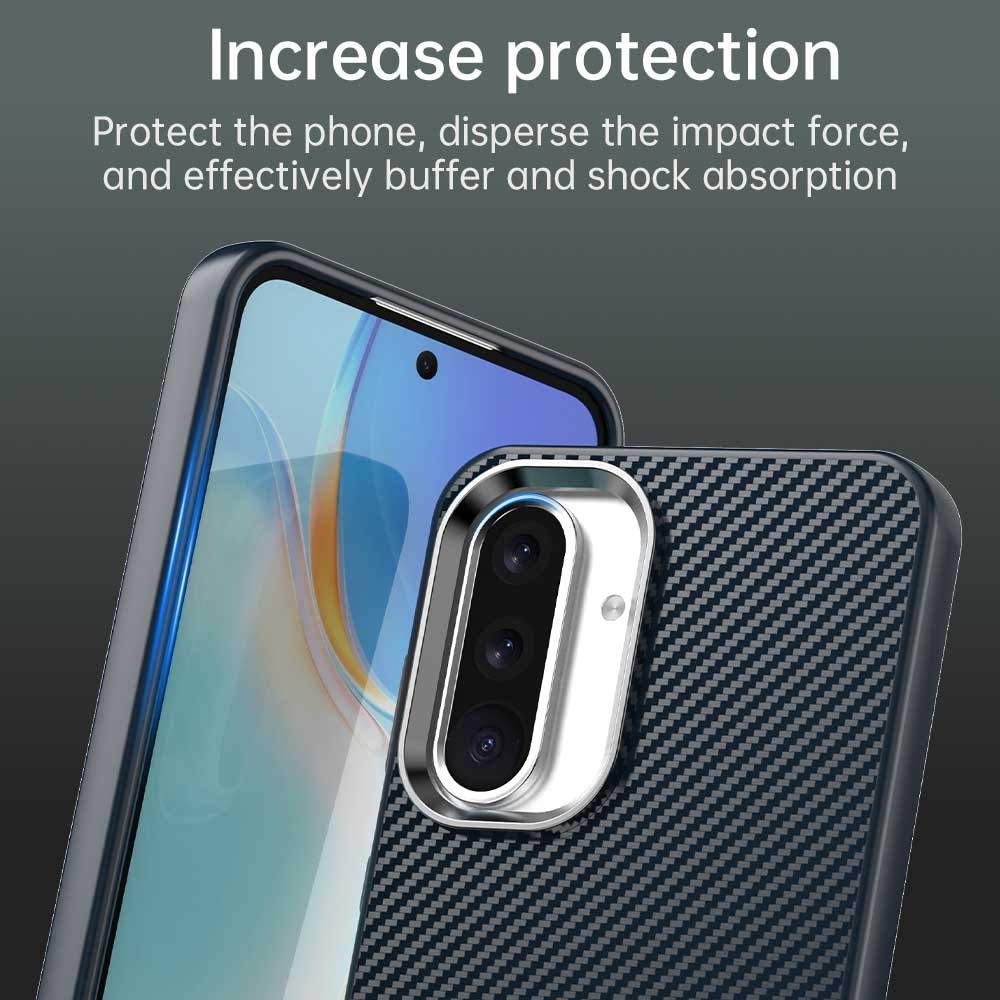 Szálas textúrájú tartós borítás Samsung Galaxy A36 5G készülékhez - kék