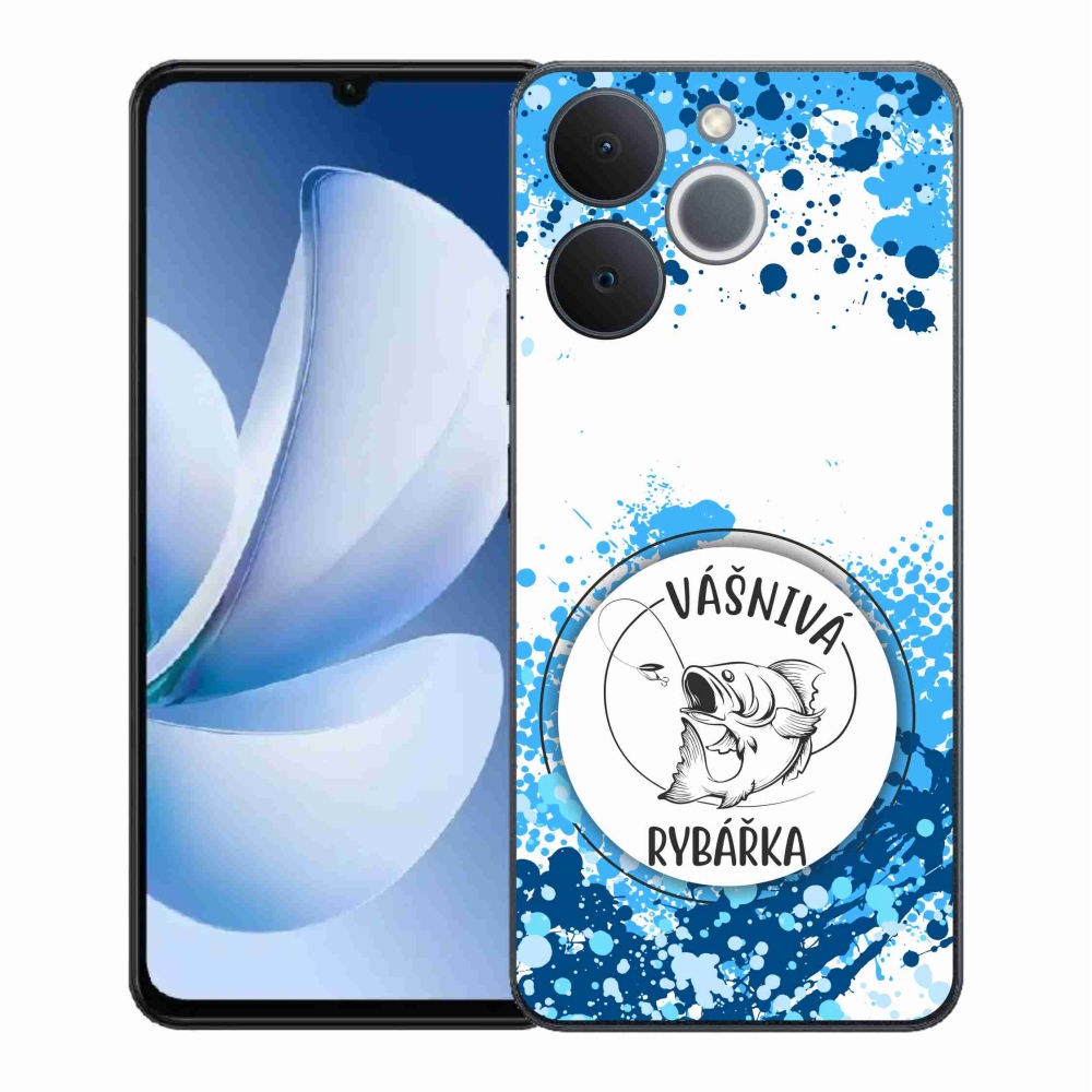 Gél borító mmCase a Realme Note 70T-hez - szenvedélyes halásznő fehér háttérrel