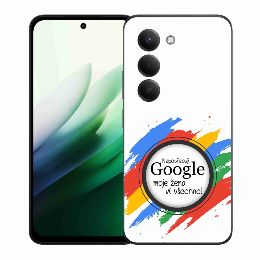 Gél borító mmCase a Xiaomi Redmi 15 5G - a nő mindent tud fehér háttérrel