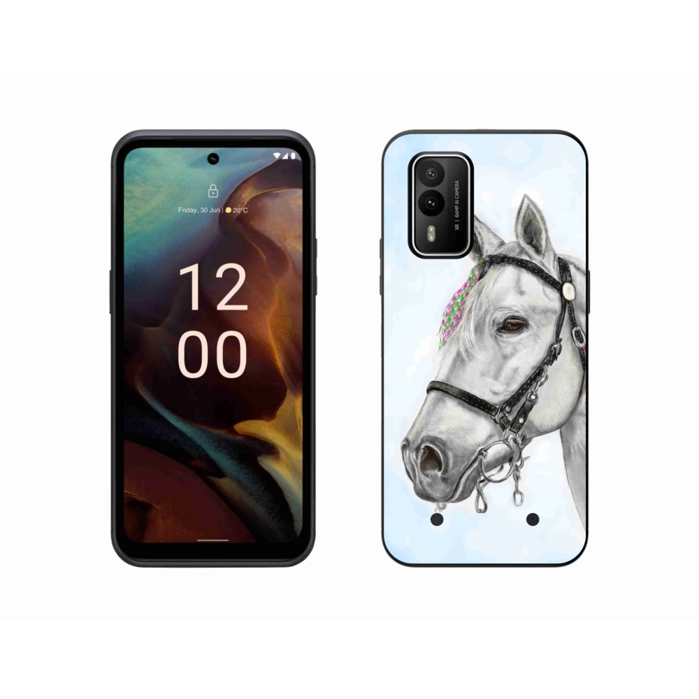 Zselés borítás mmCase a Nokia XR21 készülékhez - fehér ló 1