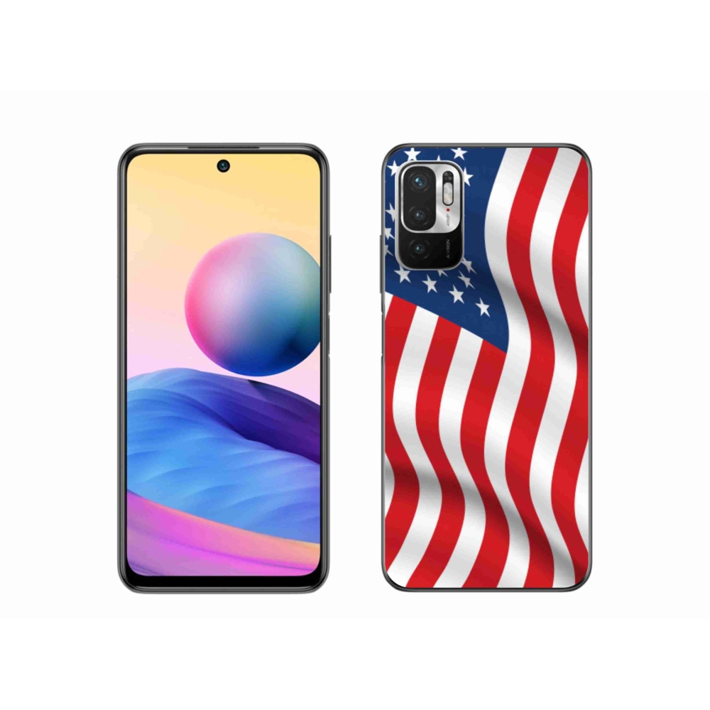 Gél borító mmCase a Xiaomi Redmi Note 10 5G számára - amerikai zászló