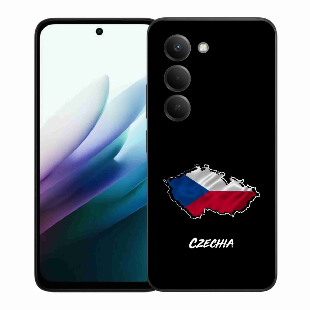 Gél borítás mmCase a Xiaomi Redmi 15 4G/5G (171mm) - Csehország fekete háttérrel