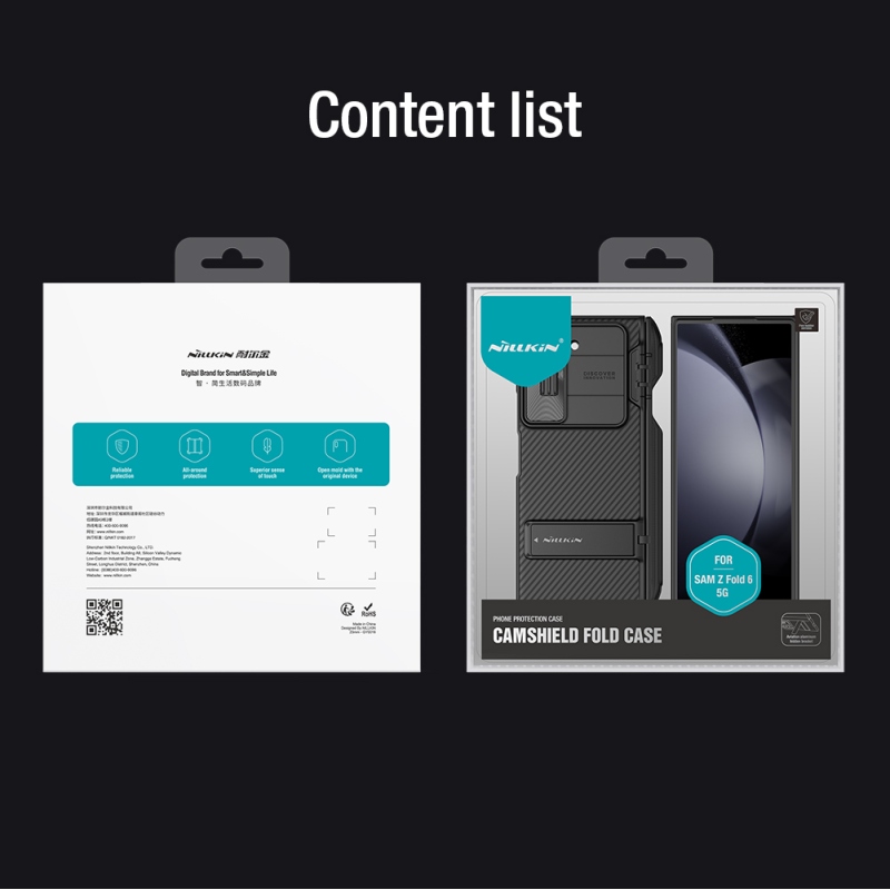 Nillkin CamShield FOLD Slot+Stand Back Cover for Samsung Galaxy Z Fold 6 Fekete fekete