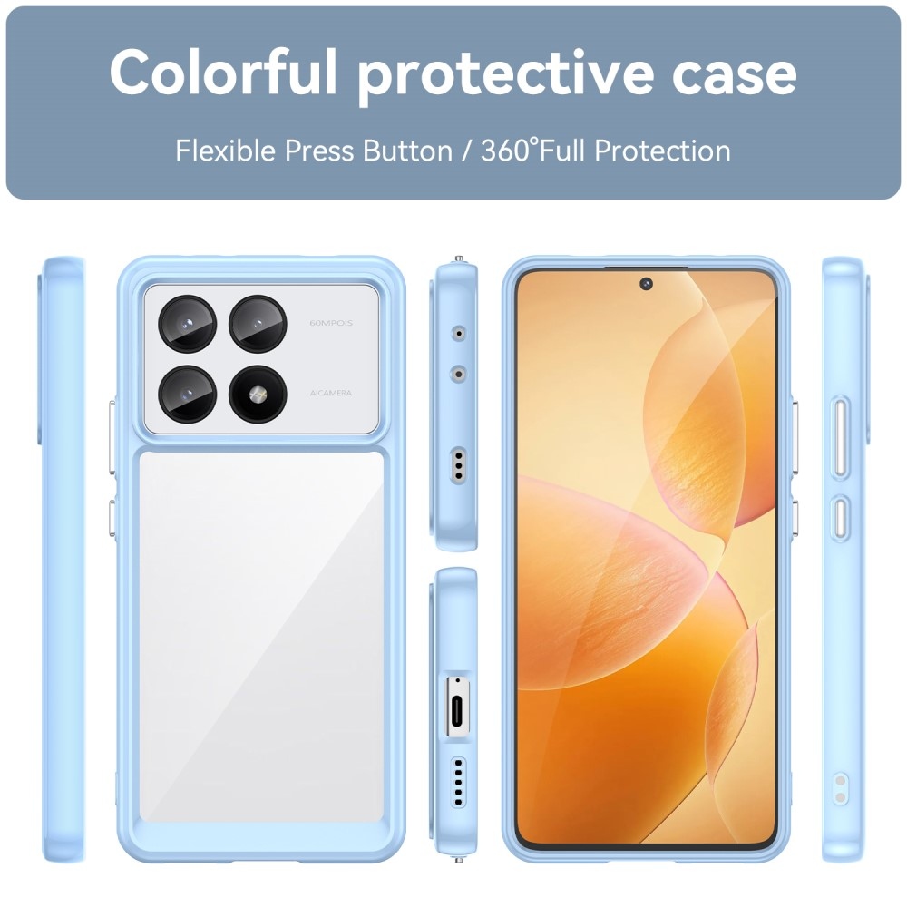 Gél tok rögzített hátlappal Xiaomi Poco X6 Pro 5G - kék