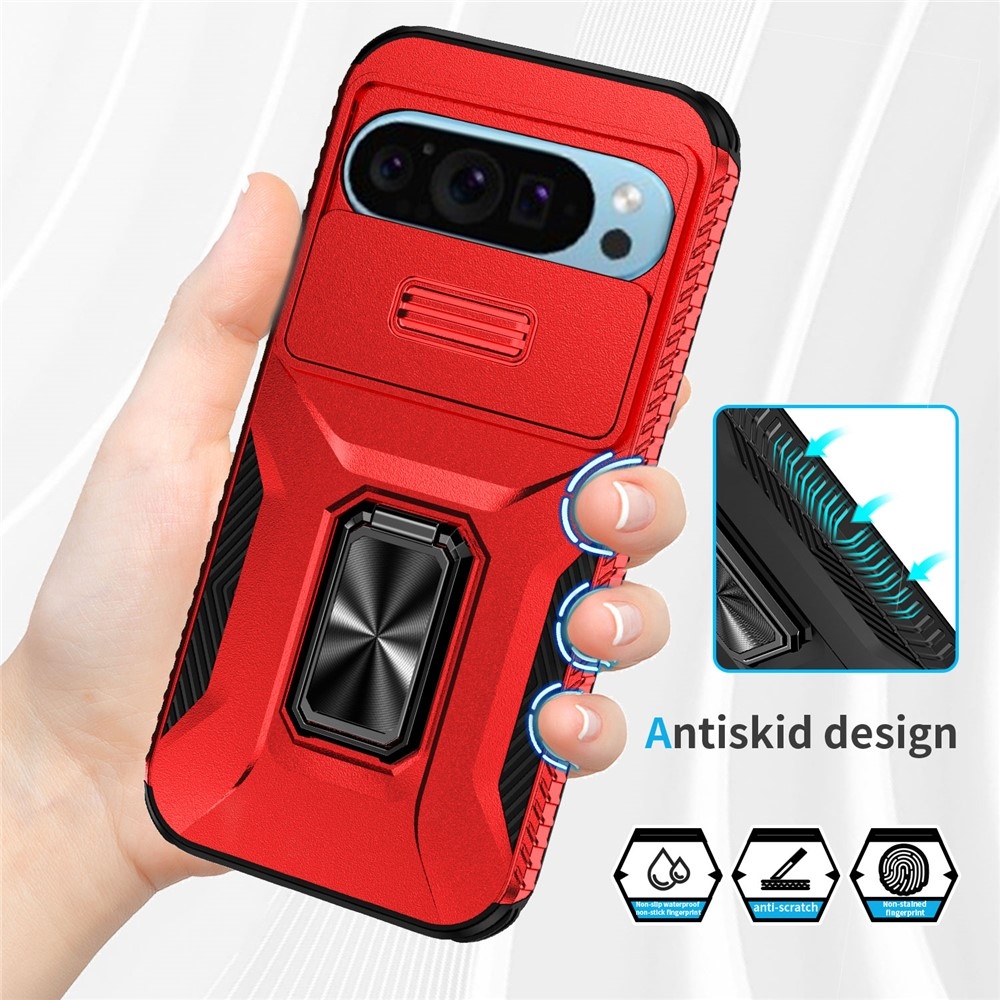 Tartós fedél a Google Pixel 10 Pro/9 Pro/9 Pixel 10 Pro/9-hez - piros