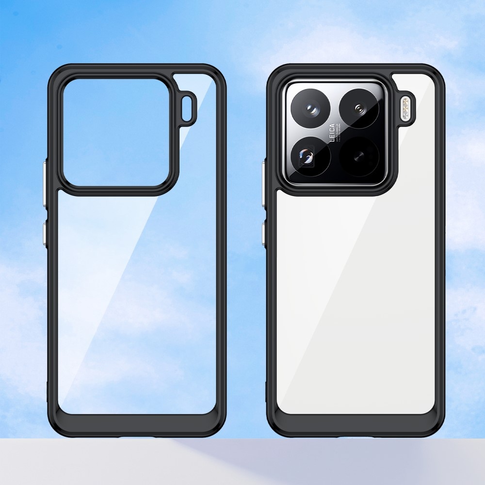 Gél tok fix hátlappal Xiaomi 15 Pro-hoz - fekete