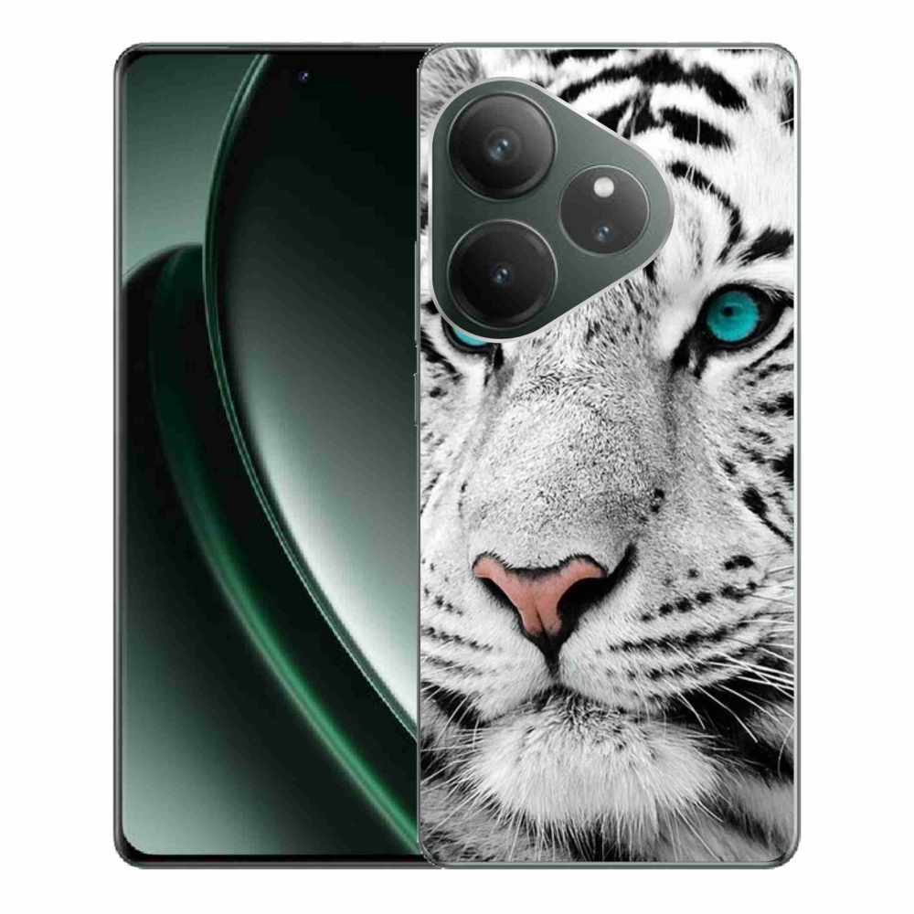 Gél borítás mmCase a Realme GT 6 5G/GT 6T 5G számára - fehér tigris