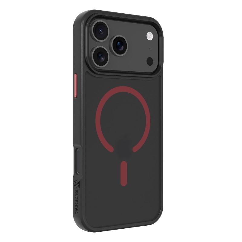 Taktikai MagForce Hyperstealth 2.0 védőburkolat iPhone 17 Pro Max fekete/piroshoz