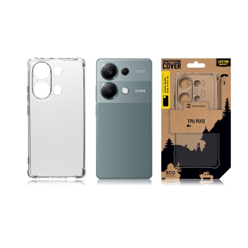 Taktikai TPU Plyo Cover for Xiaomi Redmi Note 13 Pro 4G átlátszó