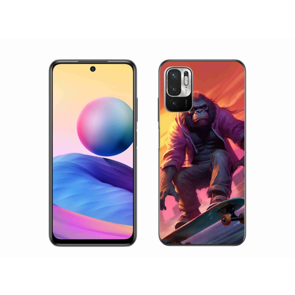 Gél borítás mmCase a Xiaomi Redmi Note 10 5G-hez - gorilla a gördeszkán