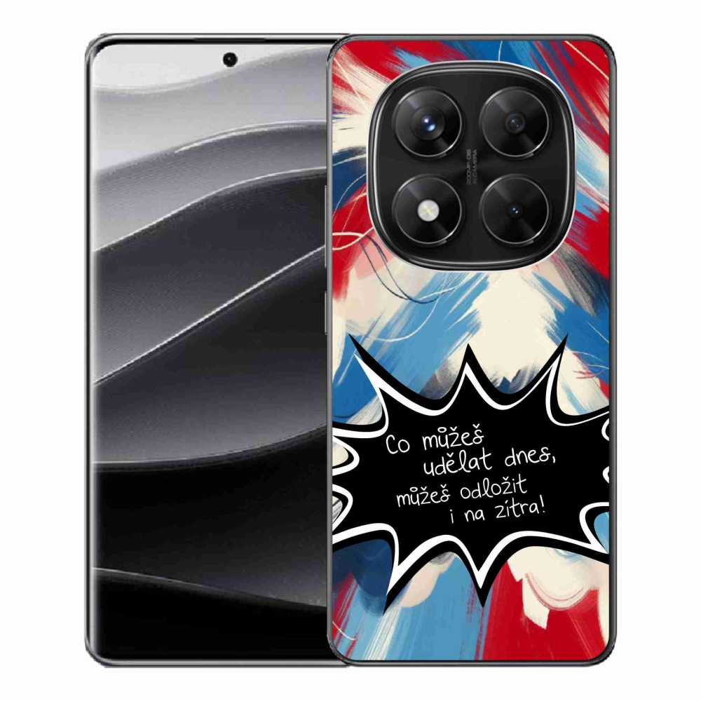 Gél borító mmCase a Xiaomi Redmi Note 14 Pro 5G/Poco X7 5G számára - vicces szöveg 9 fekete háttér