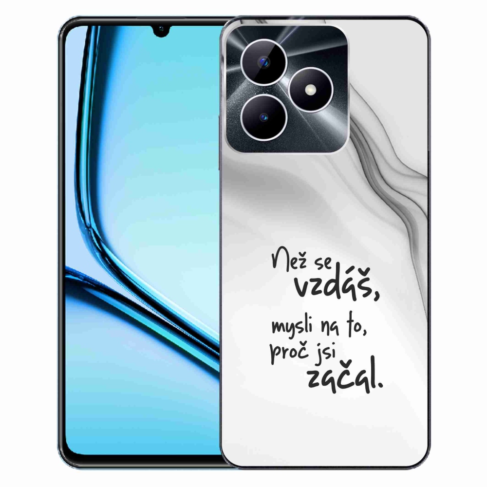 Zselés borító mmCase a Realme Note 50 készülékhez - idézet 2 fehér háttér