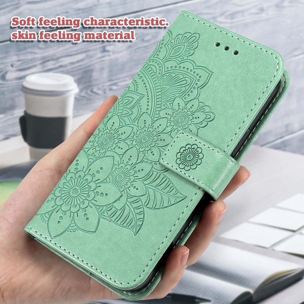 Mandala könyv tok a Vivo V50 Lite 4G/5G készülékhez - teal színű