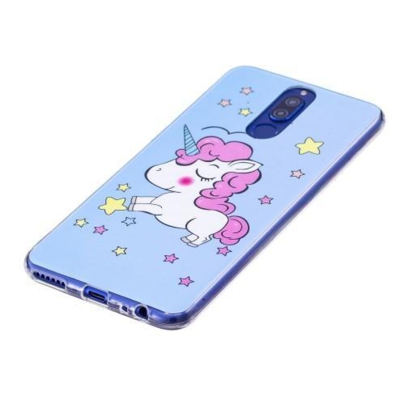 Lumin gél tok Huawei Mate 10 Lite készülékhez - kék egyszarvú