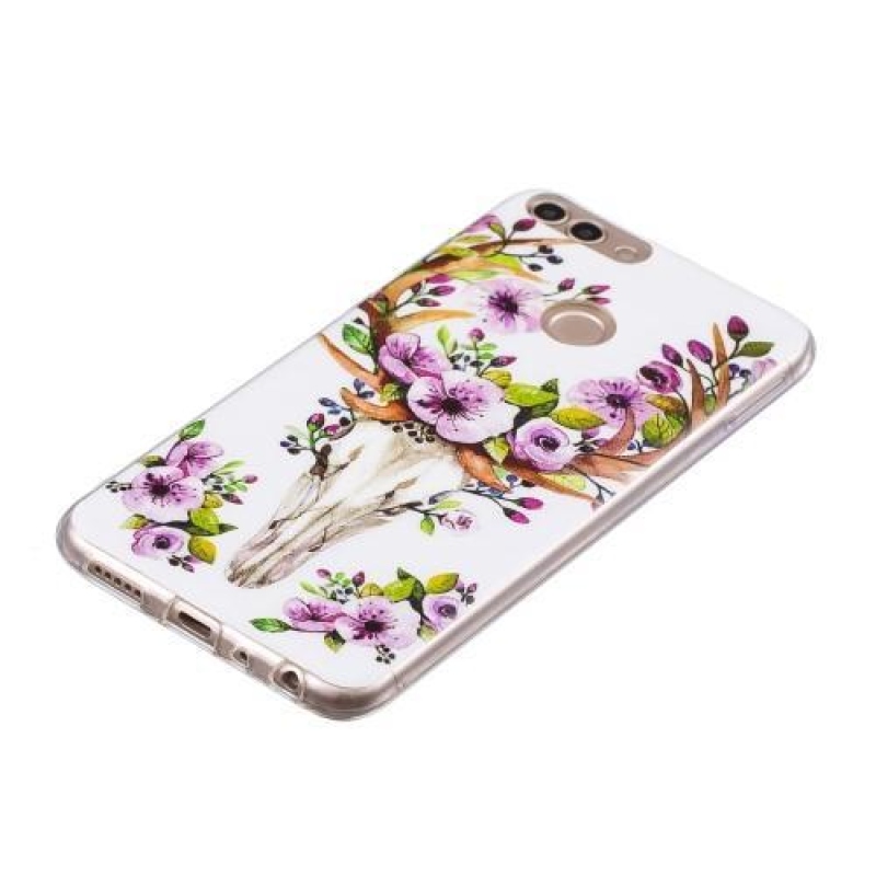 Luminus zselés tok Huawei P Smarthoz - virágos szarvas