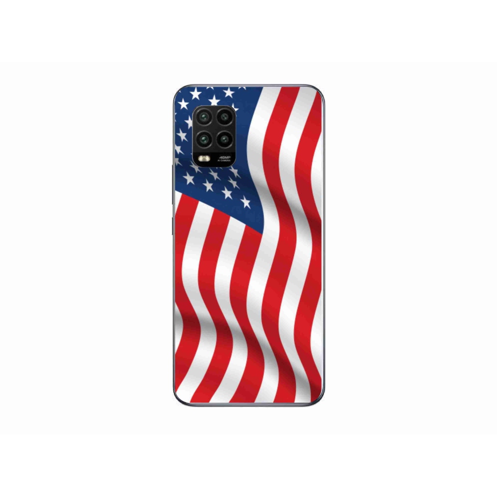 Gél borítás mmCase a Xiaomi Mi 10 Lite számára - amerikai zászló
