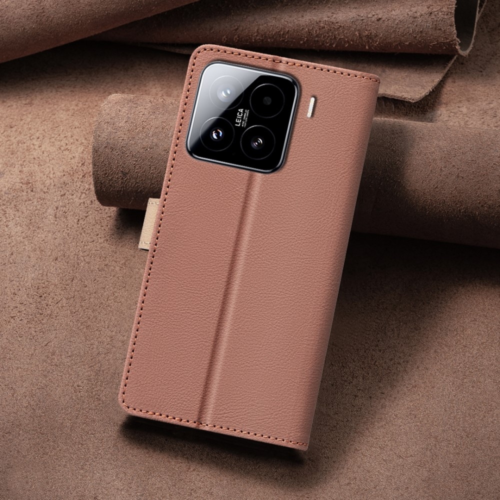 BNF DUO könyvtáska Xiaomi 15 Pro-hoz - barna