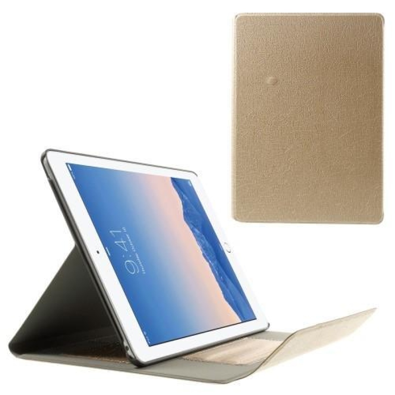 Luxus PU bőr tok textúrával iPad Air 2 készülékhez - pezsgő színű