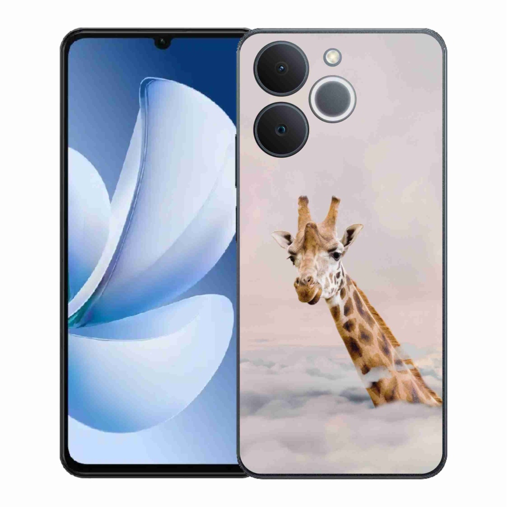 Zselés borítás mmCase a Realme Note 70T-hez - zsiráf a felhőkben