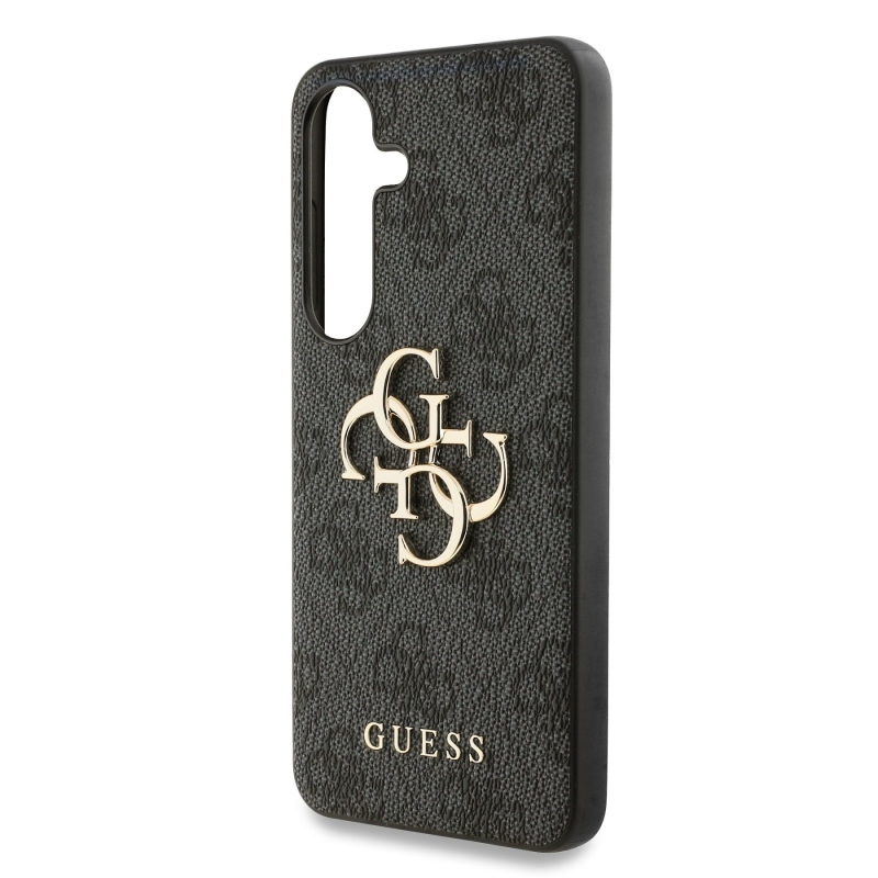 Guess PU 4G fém logó hátlap Samsung Galaxy S25 szürke