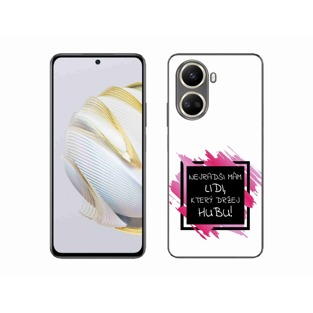 Gél borító mmCase a Huawei Nova 10 SE-hez - vicces szöveg 7 fekete és fehér háttérrel