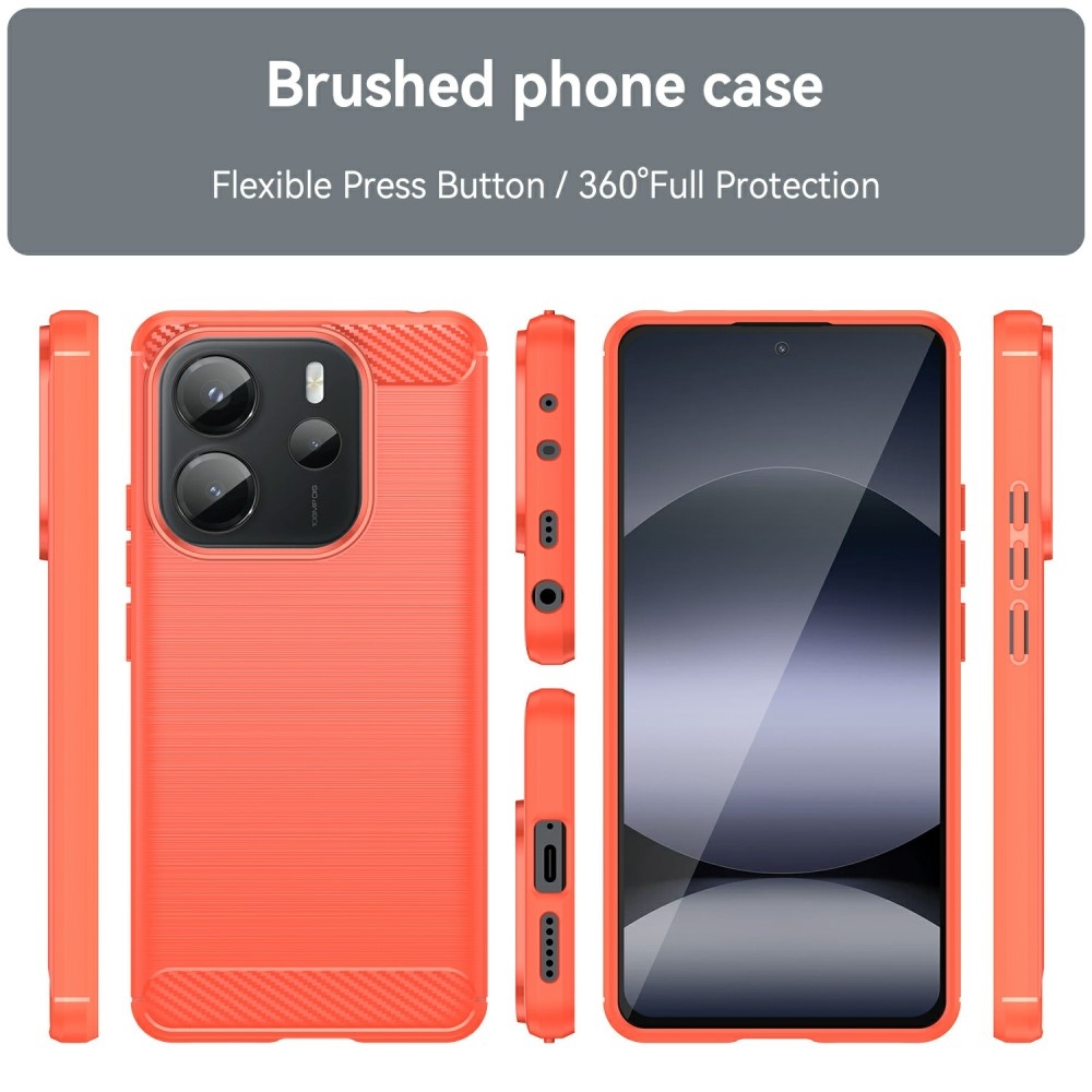 Szénálló zselés tok Xiaomi Redmi Note 14-hez - piros