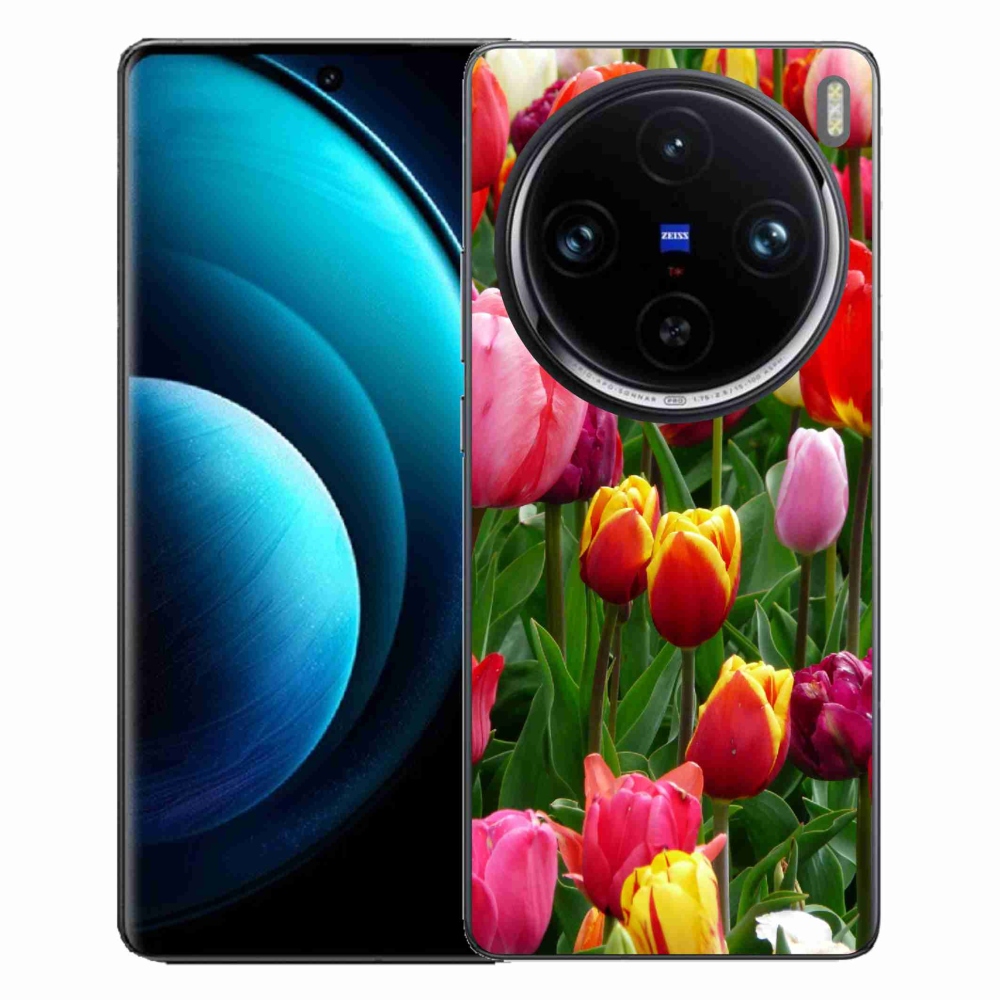 Zselés borítás mmCase a Vivo X100 Pro 5G készülékhez - tulipánok