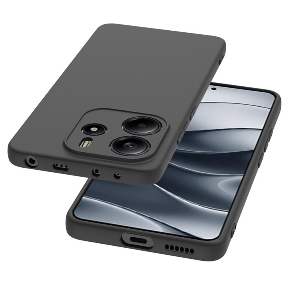 Matt zselés tok Xiaomi Redmi Note 14-hez - fekete