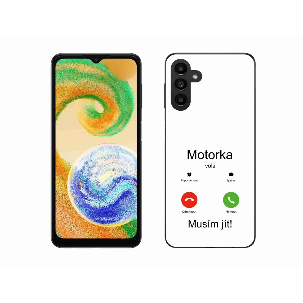 Gél borító mmCase Samsung Galaxy A04s (164.7x76.7x9.1mm) - motoros hívások fehér háttérrel