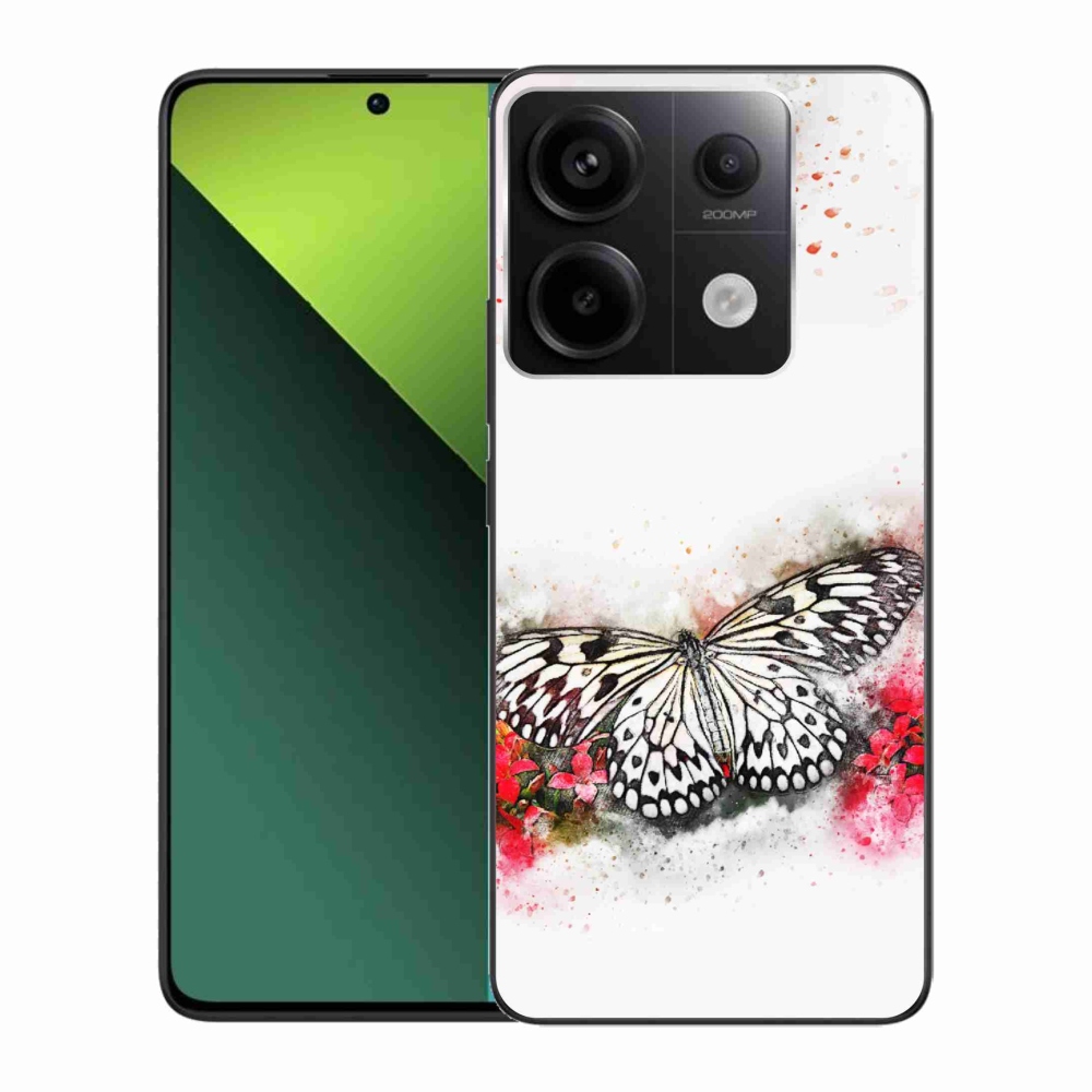 Gél borítás mmCase a Xiaomi Redmi Note 13 Pro 5G/Poco X6 5G számára - fekete és fehér pillangó