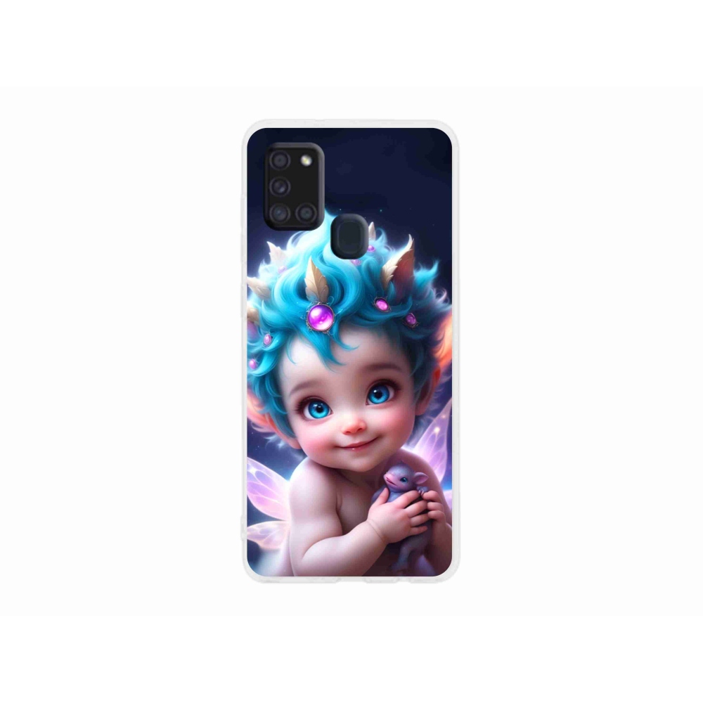 Gél borítás mmCase Samsung Galaxy A21s készülékhez - baba pillangószárnyakkal