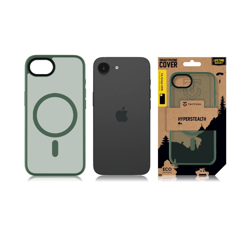Taktikai MagForce Hyperstealth borító iPhone 16e-hez Erdei zöld