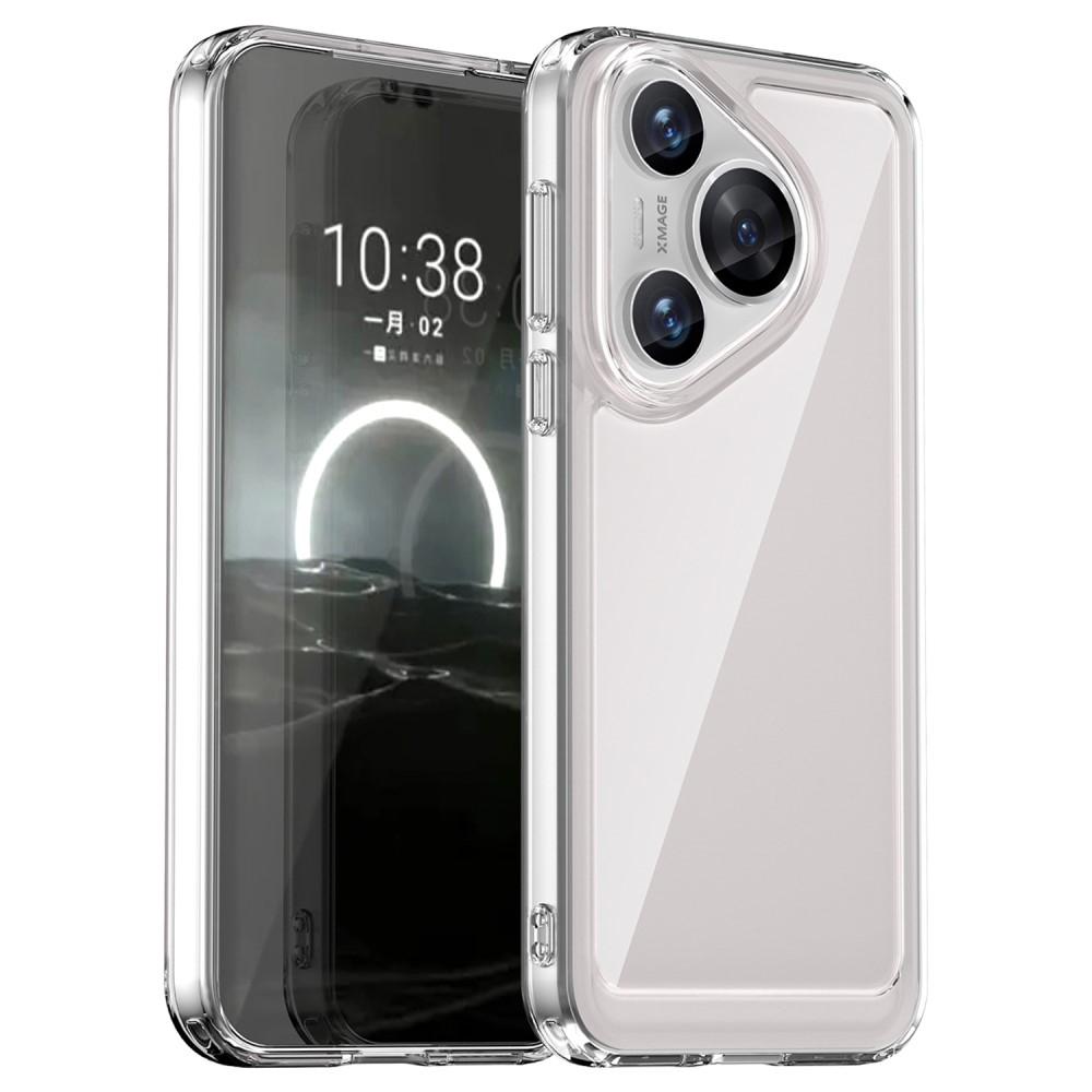 Gél tok kemény hátlappal a Huawei Pura 70 készülékhez - átlátszó
