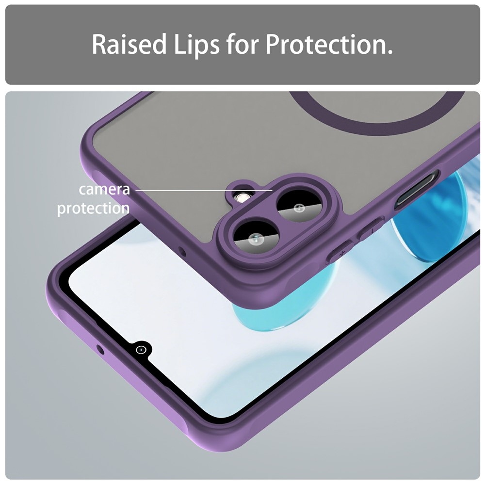 Matt zselés tok MagSafe tok a Samsung Galaxy A07 4G készülékre - lila