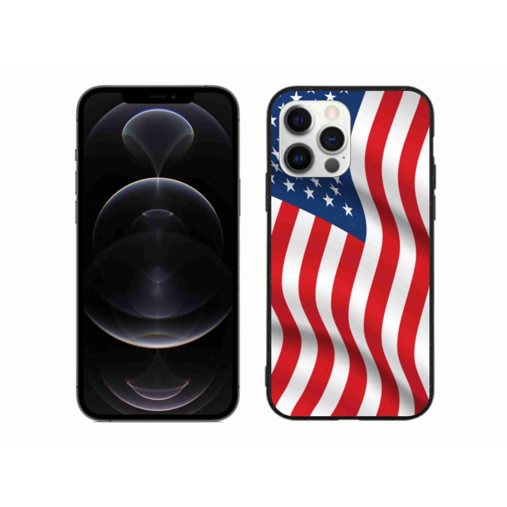 Gél védőburkolat mmCase iPhone 12 Pro Max készülékhez - amerikai zászló