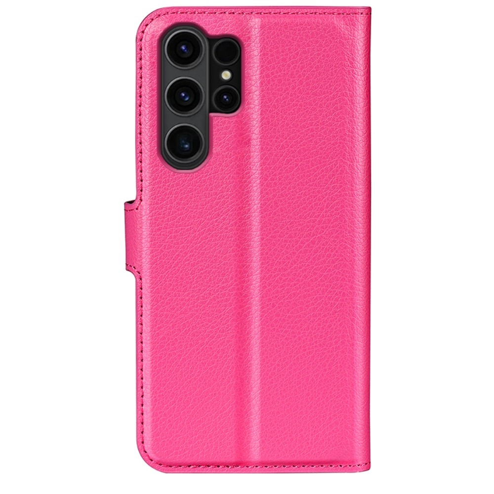 Litchi könyv tok Samsung Galaxy S24 Ultra készülékhez - rózsaszínű